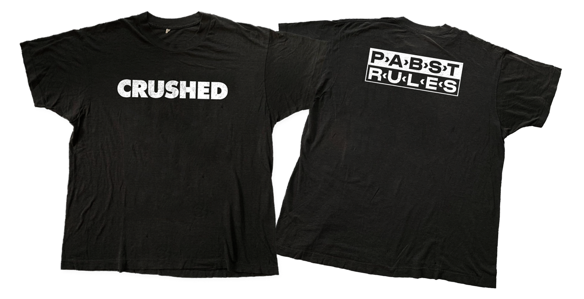  Crushed / Pabst Rules, T-Shirt (Black) 